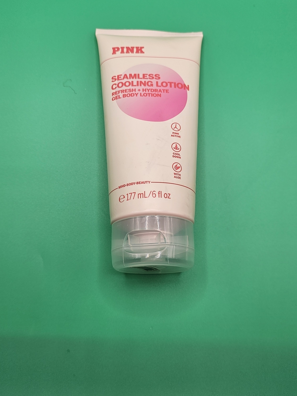 PINK Victoria's Secret Seamless Cooling Lotion in White and Pink Tube